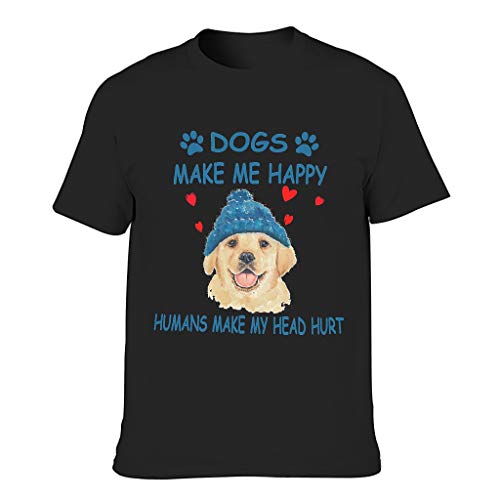 Harberry Camisetas de algodón para hombre con texto en inglés "Make Me Happy Day"