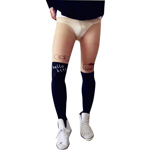 HIMEALAVO Medias pantimedias Tightvelvet falso cañón alto mono atractiva para hombres 1 tamaño: Stature(165-180Cm)