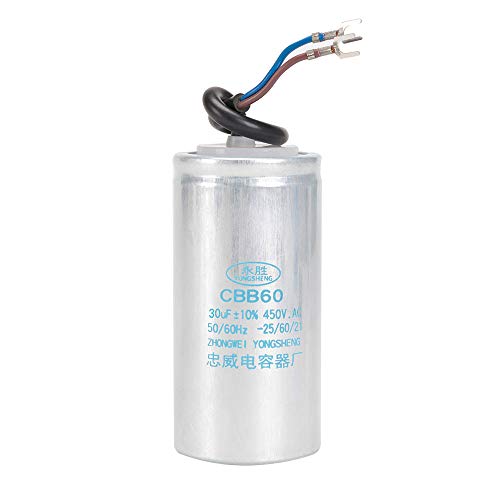 ICQUANZX 30UF CBB65 Condensador de Carcasa de Aluminio Acondicionador de Aire Condensador Funcionamiento del Motor Condensador Soporta 450V CA para una reparación eléctrica rápida