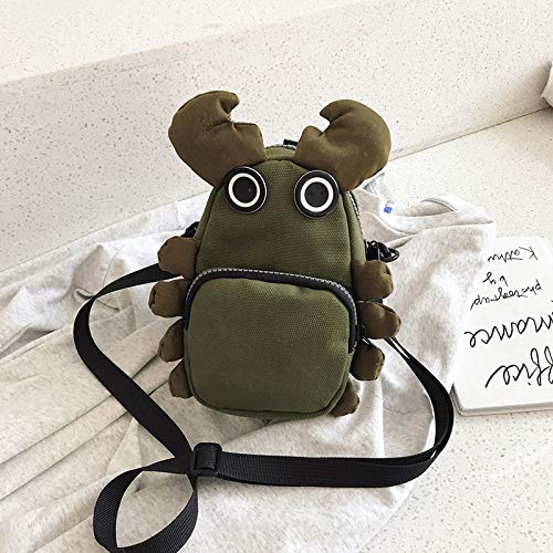 jinda Bolso De Lona Para Mujer, Bolso Pequeño, Bolso De Mensajero, Bolso Para Teléfono Móvil Para Mujer Largo 11cm ancho 9cm alto 19cm verde