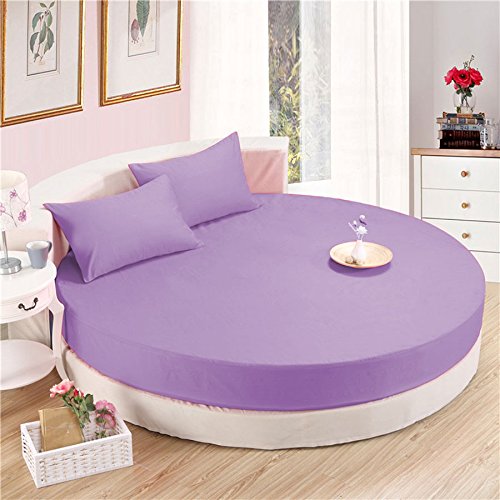 Juego de ropa de cama de 6 piezas, de algodón egipcio 600 TC (223 cm de diámetro, color lavanda)