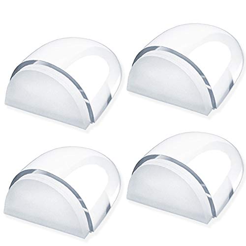 Junlic Tope de Puerta para Suelo, [Set de 4] Topes para Puertas Transparente Autoadhesivo Protección de Pared y Muebles