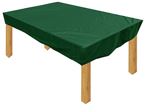 KaufPirat Premium Funda para Muebles de Jardín 150x90x15 cm Cubierta Impermeable Funda para Mesa para Mobiliario de Exterior Abeto Verde