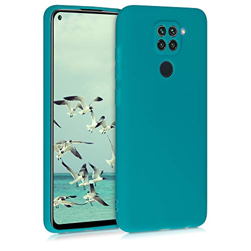 kwmobile Funda Compatible con Xiaomi Redmi Note 9 - Carcasa de TPU Silicona - Protector Trasero en petróleo Mate