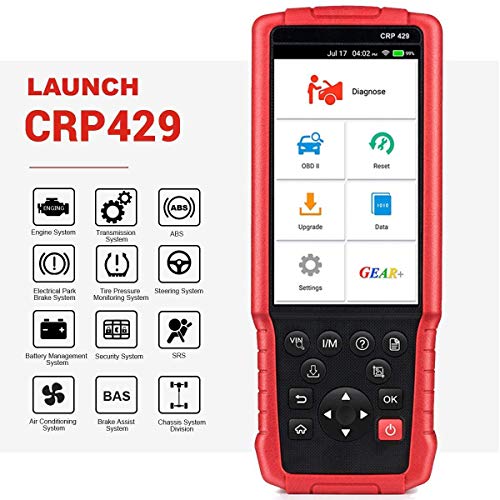 LAUNCH CRP429 Herramienta Multimarca OBD2 con Todos los Sistema y Funciones de Servicio de Restablecimiento de Aceite, EPB, BMS, SAS, DPF, Codificación de Inyectores e Immo (Superior CRP Touch Pro)