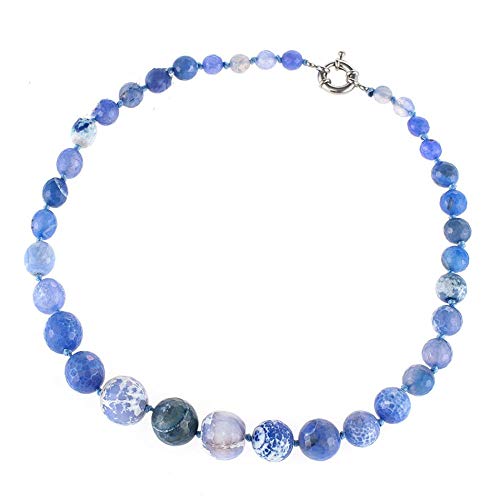 LETAMG Pulsera/Tobillera de ámbar Regalo De Pulsera De Cuentas De Piedra Natural, Cuentas Redondas De 18~8 Mm, Pulsera De Piedras Preciosas Elásticas para Mujer, Longitud Total De 44 Cm-Multicolor C