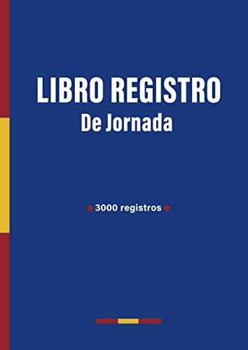 Libro Registro de jornada: Mes Por Página | Horario de Trabajadores | Formato A4