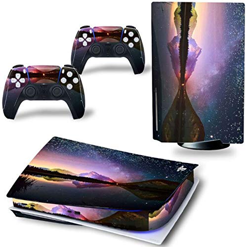 LUONE Skin Vinyl Sticker para PS5, Starry Sky Colorful para PS5 Skin Decal Cover para PS5 Pegatina de Cuerpo Completo Pegatinas de Dibujos Animados Edición Digital,I