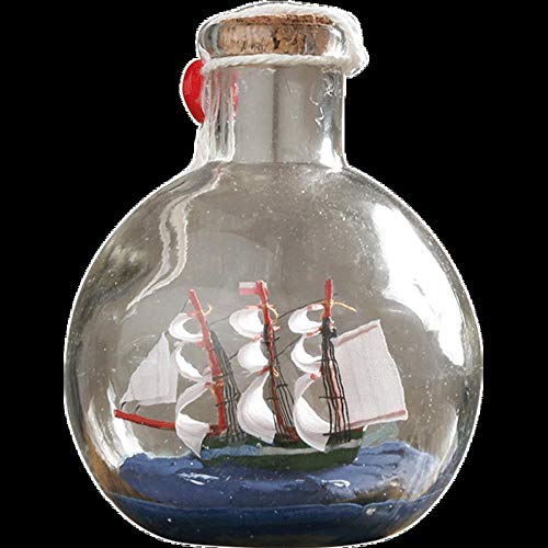 Luxdeoo Esculturas Accesorios Decorativos Esculturas  Botella Creativa En Modelo De Barco Botella De Vidrio Decoración Botella De Deriva Botella Barco