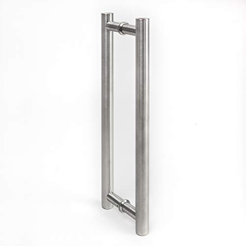 Manija de Puerta Tirador de 350 mm de Acero Inoxidable Satinado Manija Puerta de Cristal