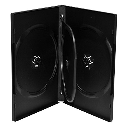 MediaRange BOX17 Funda de DVD 4discos Negro funda para discos ópticos - Fundas para discos ópticos (Funda de DVD, 4 discos, Negro, De plástico, 120 mm, 136 mm)