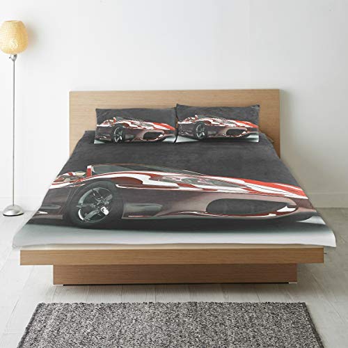 MEJX Bedding Juego de Funda de Edredón,Tema de la Industria automotriz Potente Motor Tecnología rápida Prestigio Rendimiento,Microfibra SIN LLENAR,(Cama 140x200 + Almohada)