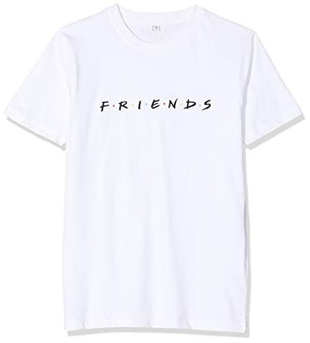 MERCHCODE Friends Logo Emb tee Camiseta, Blanco (White 00220), Medium para Hombre