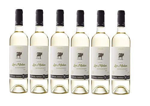 Miguel Torres Chile Las Mulas Sauvignon Blanc, Vino Blanco - 6 botellas de 75 cl, Total: 4500 ml