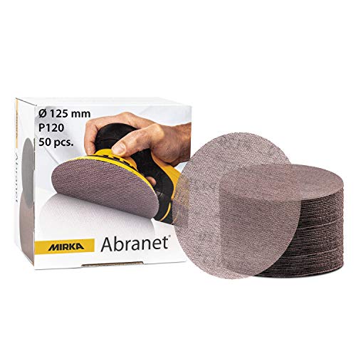 Mirka 5423205012 Abranet Grip P120, 125 mm, 50 Pro Pack