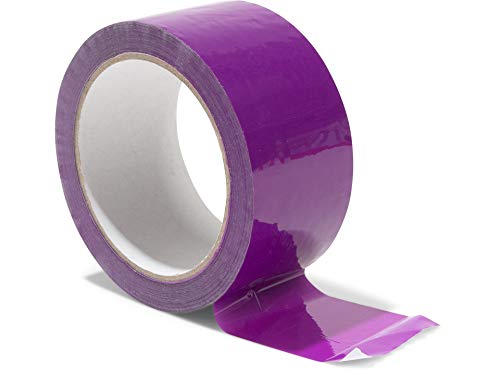 Modulor - Cinta de Embalaje, Cinta Adhesiva de Polipropileno, silenciosa Cinta de Embalaje con Adhesivo acrílico, Ancho 5 cm x Longitud 66 m, 48 μm de Grosor, Color Morado