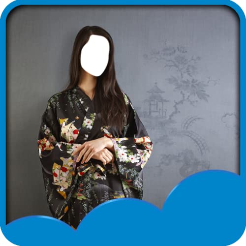 Montaje japonés de la foto del kimono