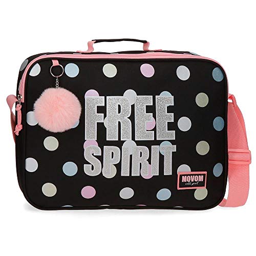 Movom Free Dots Cartera Escolar Negro 38x28x6 cms Poliéster