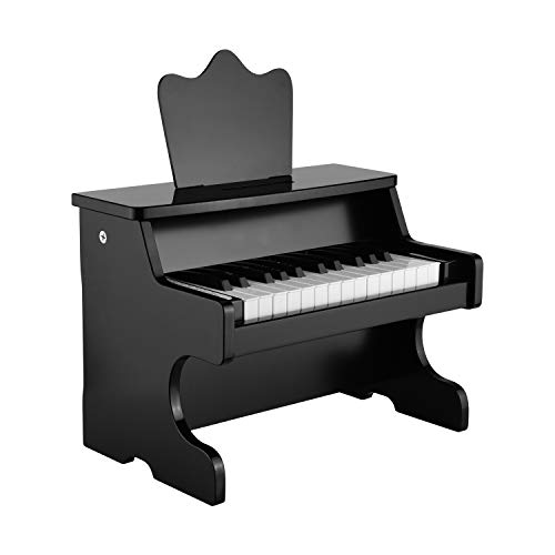 MYRCLMY Niños 25 Llaves Música Piano De Madera Aprender A Jugar Piano Electrónico Instrumento Musical Juguete para Niños Niñas Bebé Música Juguete Regalo 0-5 Años Mini Piano Electrónico De Madera