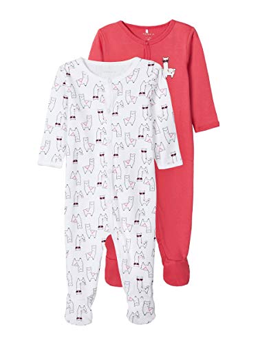 NAME IT NBFNIGHTSUIT 2P W/F Claret Alpaca Noos Ftbol, Color Rojo, 9 Mes para Bebés