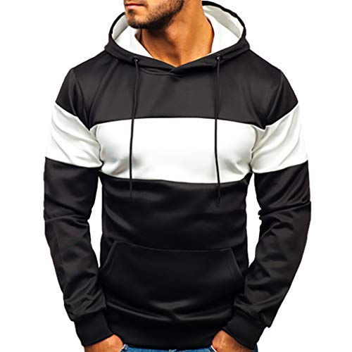 Nuevo Otoño Invierno Cosiendo Ocio Deportes Hombre Sudadera con Capucha Suelto Cómodo Bolsillo Sudaderas Tops Abrigo Outwear Cardigan Ropa Deportiva Hombre Jersey MEIbax