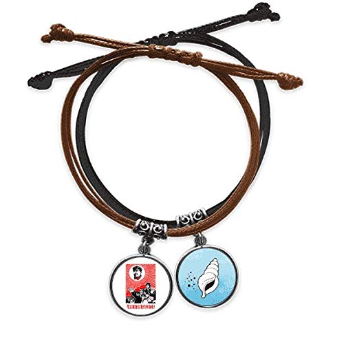 offbb China Model Red Education Promotion Pulsera Cuerda Mano Cadena Cuero Cobo Pulsera