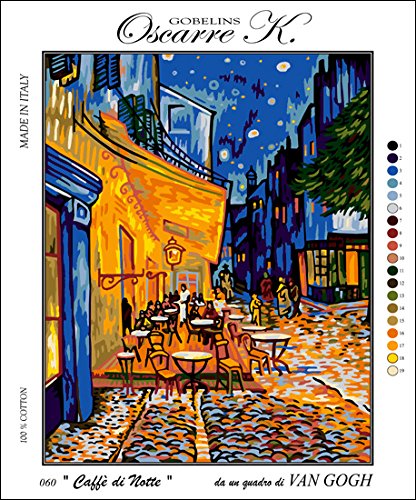 Oscarre K. gobelins Krainer Kit para Bordar Cañamazo Estampado para Medio Punto Van Gogh Cafe Terrace at Night 49x38 Cod K60