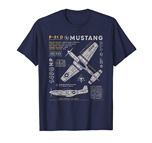 P-51 Mustang | Avión de Caza de Segunda Guerra Mundial | NAA Camiseta