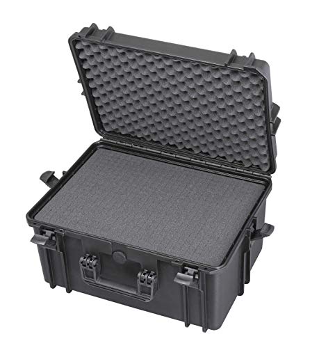 Panaro MAX Case - Maletín hermético de plástico con Esponja de Alta Densidad, Color Negro, Talla M