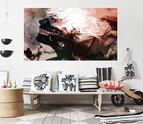 Pegatinas 3D de Tokyo Ghoul 192 Japón Anime Wall Wall Wall Murals Print Art | Autoadhesivos grandes para pared, AJ WALLPAPER UK Lucie (sin pegamento ni extraíble), 100 x 60 cm (ancho x alto).