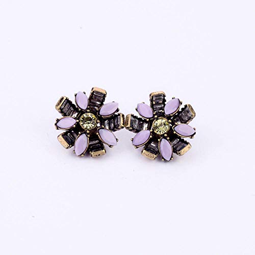 Pendientes aleación personalidad retro aretes de piedras preciosas joyas Kdw