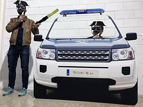 Photocall Boda Coche Guardia Civil | Policia | Eventos Celebraciones | Medidas 155x150cm | Ventana Troquelada | Photocall Divertido