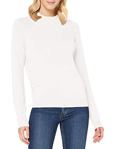 PIECES PCESERA LS High Neck Knit Noos Suéter, Detalles: CP/Cloud Dancer, L para Mujer