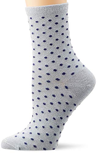 PIECES PCSEBBY Glitter Long 1-Pack PATTEREN CP Calcetines, Detail: Small Dots In Mblue Col/Kentucky Blue, 36-38 para Mujer