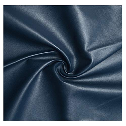 Piel Sintética Tejido de Piel Sintética Suave y Elástica, Ropa Hecha a Mano de Bricolaje Tela de Cuero Interior Bolsa Blanda Bolsa Rígida Cuero Decorativo, Azul Marino 138cm Ancho(Size:1.38x25m)