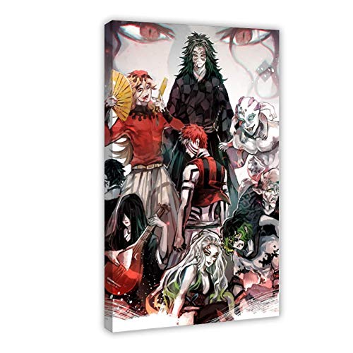 Póster de anime demon Slayer 94 lienzo decorativo para pared con impresión de pinturas para sala de estar o dormitorio, 60 x 90 cm, estilo de marco 1