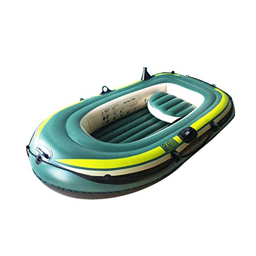 PVC Inflable para Tres Personas, Bote De Aire, Pesca, A La Deriva, Herramienta De Buceo (Verde)