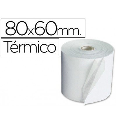 Q-Connect - Rollo sumadora termico 80 mm ancho x 60 mm diametro (10 unidades)