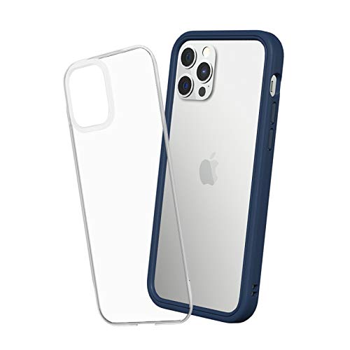 RhinoShield Funda Modular Compatible con [iPhone 12/12 Pro] | Mod NX - Carcasa Personalizable Protectora Resistente a Impactos - Azul Marino