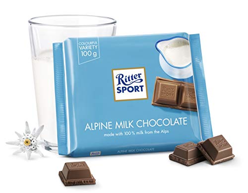 Ritter Sport leche alpina 100 gr 12x | Peso total 1200 gr