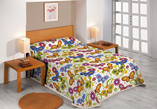 SABANALIA - Colcha Butterflies (Disponible en Varios tamaños) - Cama 80-170 x 280