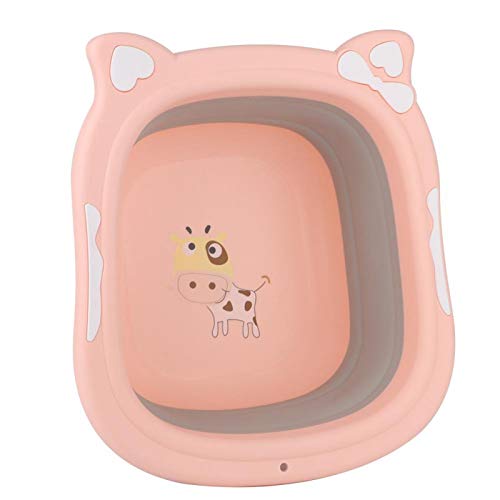 SALUTUYA Lavabo de baño de 2 Colores, Lavabo de Cara Plegable, para Acampar, Puerta Trasera para bebés(Orange)