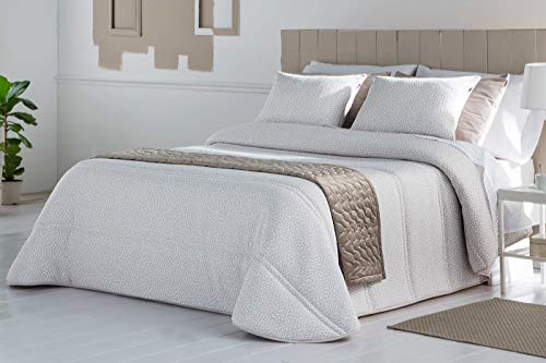 SANDECO - Edredón Conforter - Omega (Beige, Cama 180)