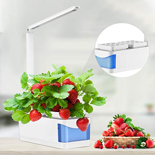 SEAAN Hydroponic-Kit,de cultivo inteligente de hierbas con luces LED para crecimiento de plantas con espectro completo,dos propósitos (lectura e iluminación de plantas) para plantas de interior de la