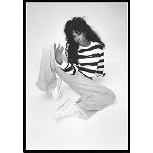 shuimanjinshan Singer Star SZA Poster Rapper Hip Hop Rap Music Wallpaper Bar Poster 40x60cm Sin Marco HZ-1365