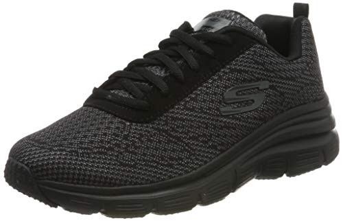 Skechers Fashion Fit-Bold Boundaries, Zapatillas Mujer, Negro (BBK Black Mesh/Trim), 38 EU