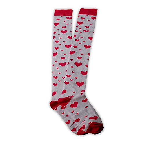 Sofias para mujer más de armario por tallas para San Valentín de la rodilla calcetines de carcasa de regalo de corazón con texto en diseño de corazones