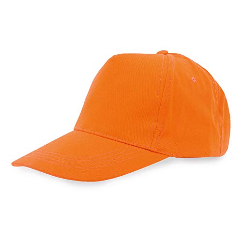Sombrero Neutro Stock 10 unidades sombrero naranja gorro niño niña con visera rígida ajustables
