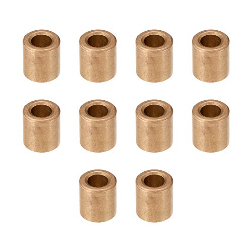 sourcing map Casquillo De Cojinete Autolubricante, Bujes De Bronce Sinterizado De 5 mm De Diámetro X 9 mm De Diámetro Exterior X 10 mm De Longitud 10PCS