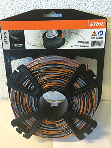 Stihl 00009304305 Hilos de corte en cruz con porcentaje de carbono, Naranja, 3.0mm / 45m